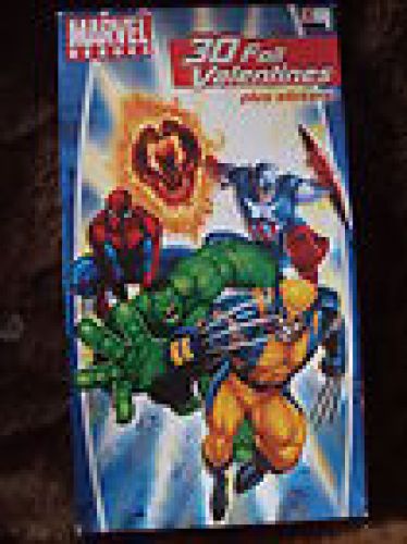 Marvel Heroes 30 Foil Valentines plus Stickers